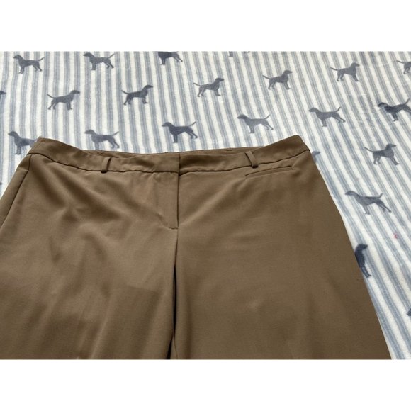 WOMEN'S DARK KHAKI FLAT FRONT STRAIGHT LEG PANTS BY GEORGE SIZE 18 - Picture 2 of 8